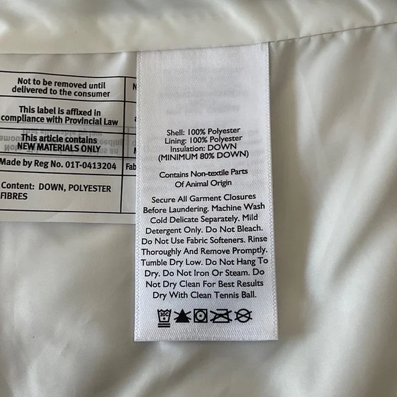 Eddie Bauer White Quilted Down Vest size Medium - Picture 6 of 6